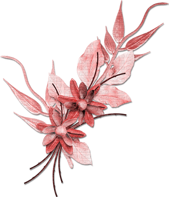 soave deco autumn scrap branch flowers pink - 無料png