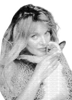 Woman and cat - bezmaksas png