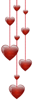 Kaz_Creations Valentine Deco Love Hearts Hanging - ücretsiz png