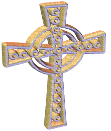 Spinning Celtic Cross - Free animated GIF