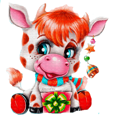 Y.A.M._New year cow - PNG gratuit