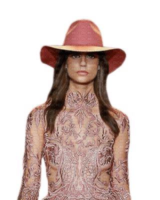 woman with hat-pink- minou52 - PNG gratuit