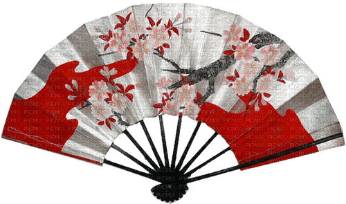Japanese hand fan deco accessories sunshine3 - PNG gratuit