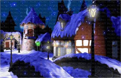 téli karácsonyi táj - 免费PNG