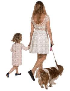mamma-dotter-flicka-hund-mother-daughter-girl-dog - gratis png