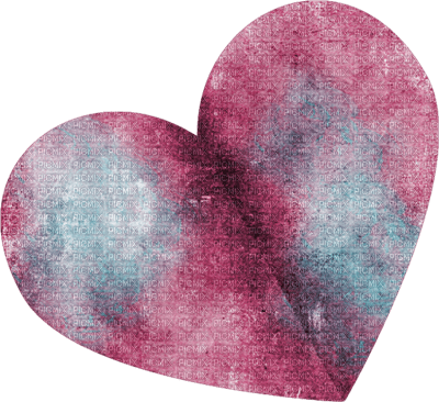 Watercolour Paper Heart folded purple blue - ücretsiz png