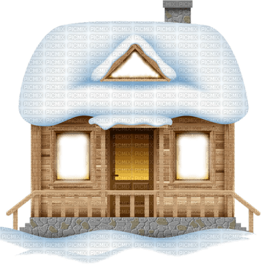winter hiver house hut maison snow neige - zadarmo png