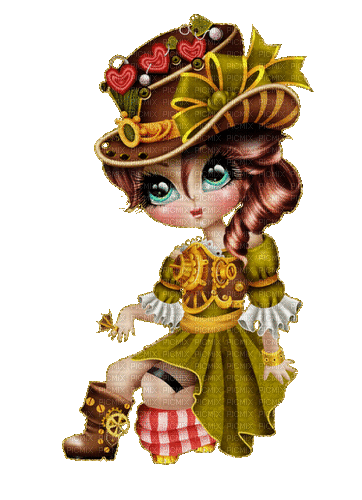 cookie doll steampunk gif