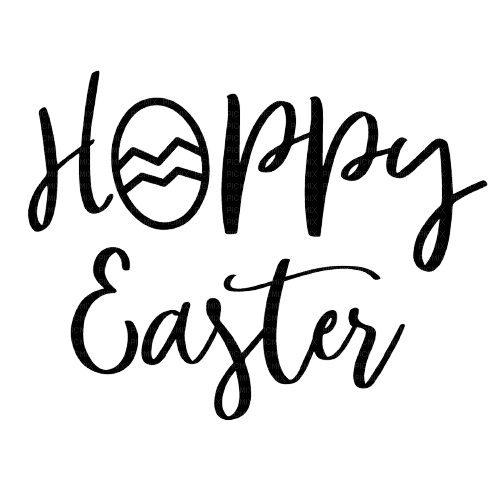 Kaz_Creations Text Hoppy Easter - PNG gratuit