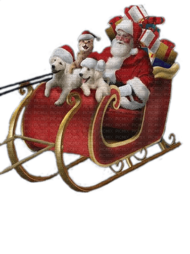 Schlitten, Weihnachtsmann - png ฟรี