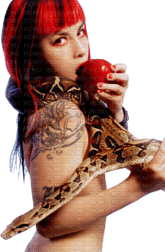 woman with snake bp - png gratuito