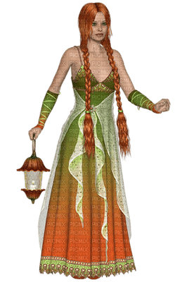 woman with lantern bp - png ฟรี