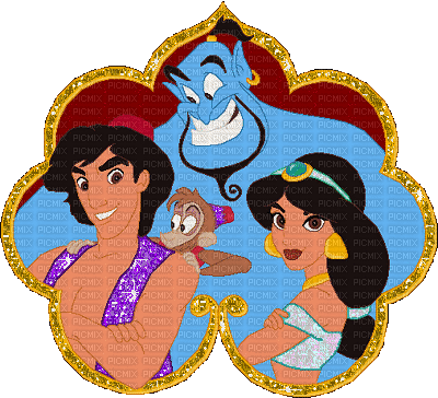 Aladin yaz and ginnie - GIF animasi gratis