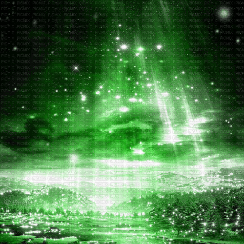 Y.A.M._Fantasy Landscape background green - Darmowy animowany GIF