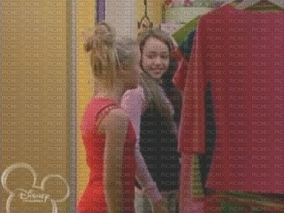 Lily and Miley in hannah montana - 免费动画 GIF