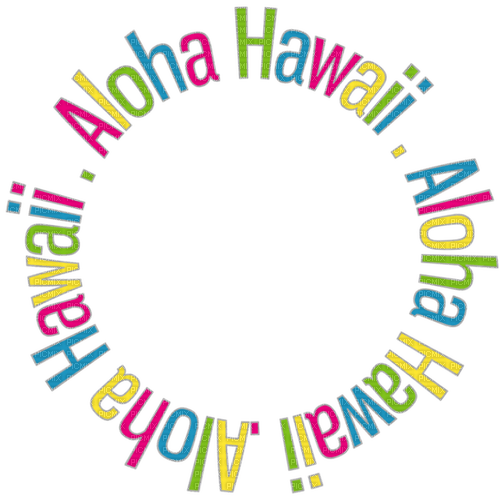 Aloha Hawaii Text - Bogusia - Free PNG