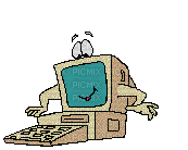 Happy cartoon computer - Gratis geanimeerde GIF