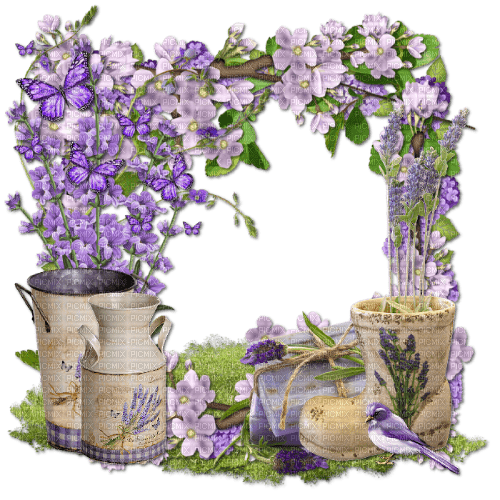 dolceluna vintage purple spring frame lilac - фрее пнг