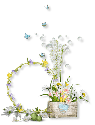 minou-frame-round-flower - PNG gratuit