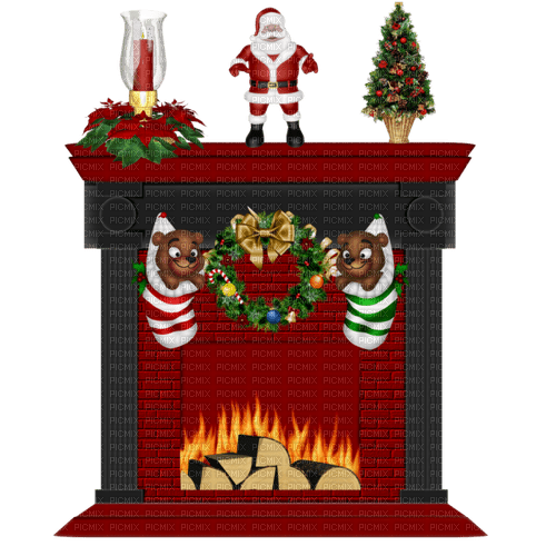 Fireplace Chimney Christmas - фрее пнг
