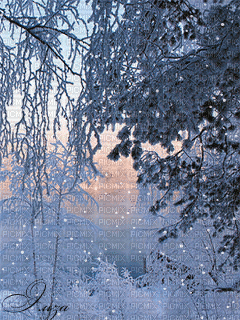 winter gif  snow  paysage snowing - Ilmainen animoitu GIF