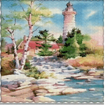 leuchtturm lighthouse phare faro milla1959 - GIF animado gratis