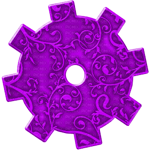 Steampunk.Gear.Purple - Free PNG