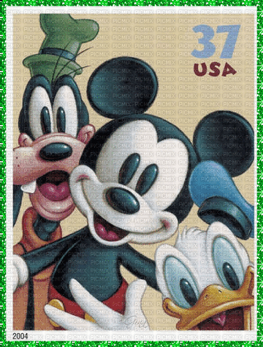 disney stamp - GIF animado gratis