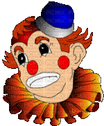 Clown qui sourit - GIF animé gratuit