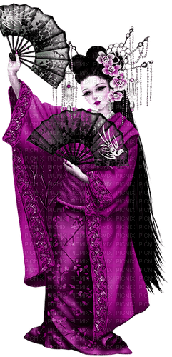 Asian.Woman.Purple - nemokama png
