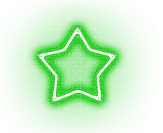 Green Neon Star - bezmaksas png