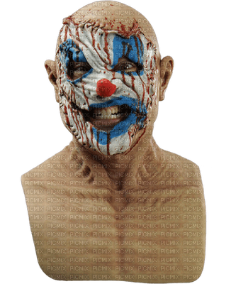 Kaz_Creations Scary Clown Face - zdarma png