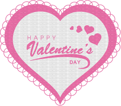 Kaz_Creations Valentines Heart Love Text Happy Valentines Day Pink - besplatni png
