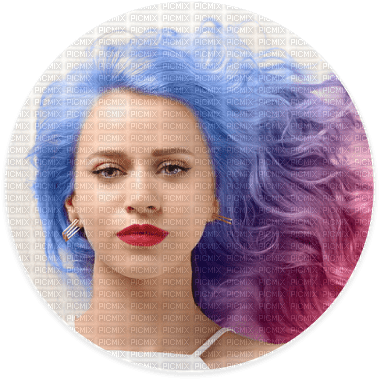 woman blue hair bp - фрее пнг