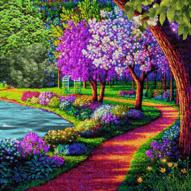 Background garden - Free animated GIF