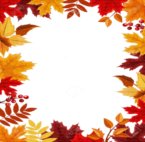 loly33 frame automne feuilles - nemokama png