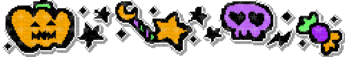 pixel halloween border - Darmowy animowany GIF