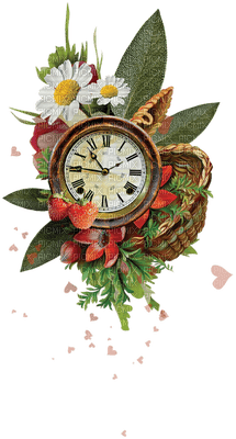 patymirabelle horloge fleur - png grátis