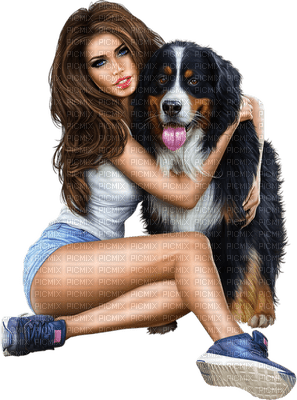 femme woman frau beauty tube human person people  spring summer dog hund chien - kostenlos png