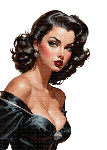 girl, frau, woman, femme, pin up - δωρεάν png