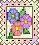 floral stamp - GIF animado gratis