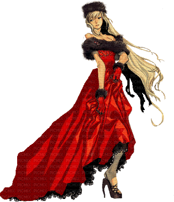 Femme en rouge. - Free animated GIF