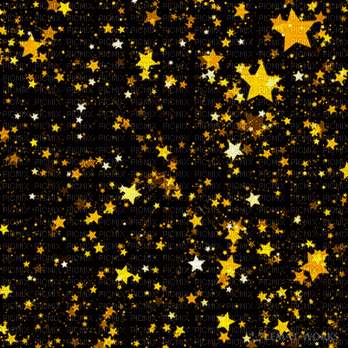 Gold on Black background Stars - Free animated GIF