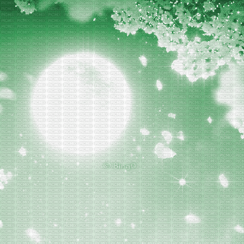 Y.A.M._Spring moon background green - GIF animasi gratis