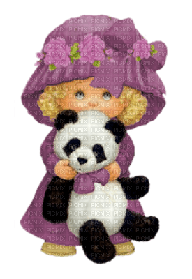 Kaz_Creations Cute Dolls Girl Panda - ilmainen png
