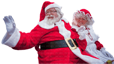 Kaz_Creations Santa Claus & Mrs.Claus Christmas - png ฟรี