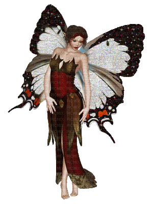 woman butterfly gif laurachan - Бесплатный анимированный гифка