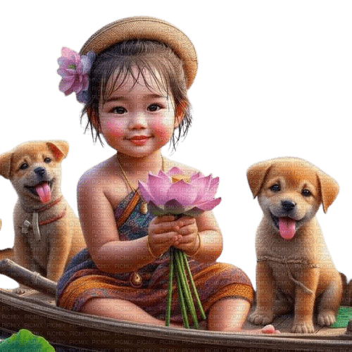 loly33 enfant chien  asiatique - besplatni png