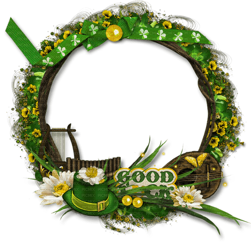 St. Patrick's Day Circle Frame - Free PNG