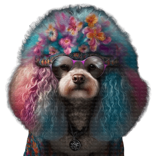 loly33 chien hippie - darmowe png